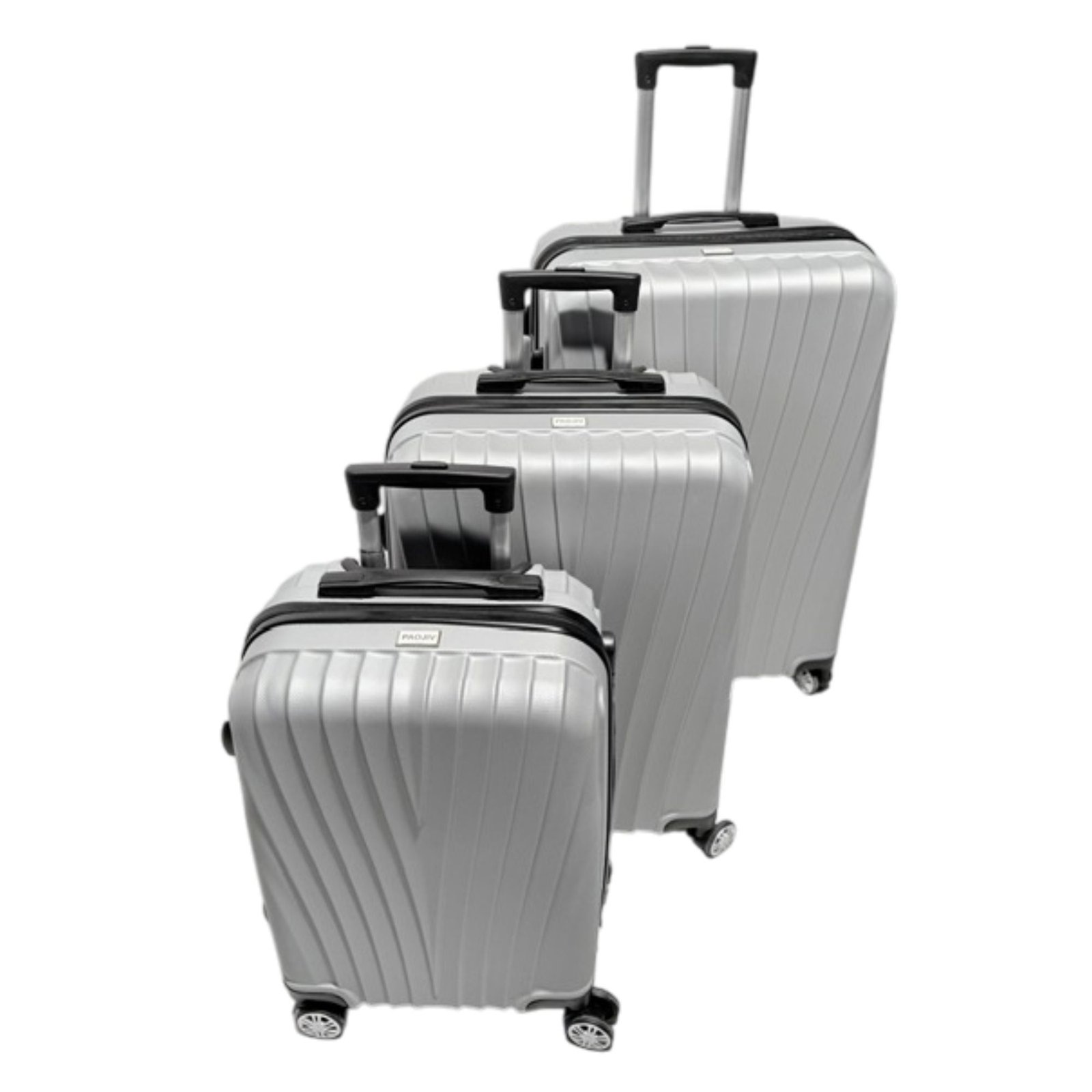 lot valises pas cher bagages soute argente